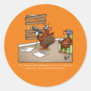 Funny Thanksgiving Humor Stickers