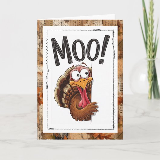 Funny Thanksgiving Humor Turkey  Kaart (Voorkant)