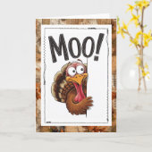 Funny Thanksgiving Humor Turkey  Kaart (Gele Bloem)