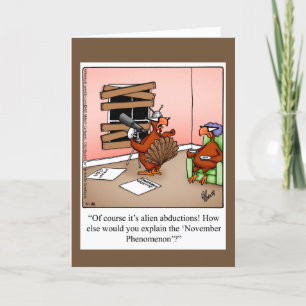 Funny Thanksgiving Humor Wenskaart Feestdagen Kaart