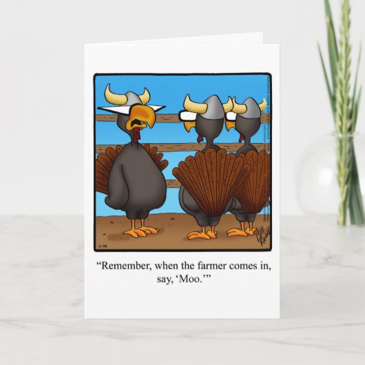 Funny Thanksgiving Humor Wenskaart Feestdagen Kaart (Voorkant)
