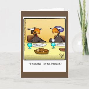 Funny Thanksgiving Humor Wenskaart Feestdagen Kaart