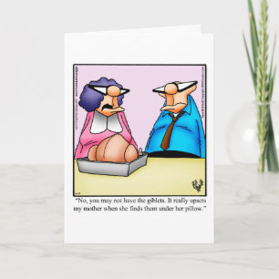 Funny Thanksgiving Humor Wenskaart Feestdagen Kaart