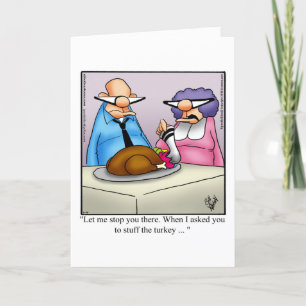 Funny Thanksgiving Humor Wenskaart Feestdagen Kaart