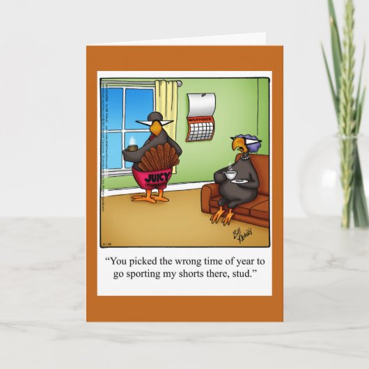 Funny Thanksgiving Humor Wenskaart Feestdagen Kaart (Voorkant)