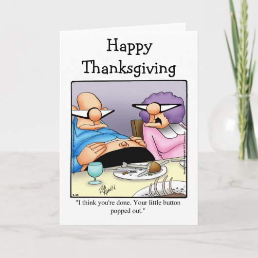 Funny Thanksgiving Humor Wenskaart Feestdagen Kaart (Voorkant)