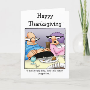 Funny Thanksgiving Humor Wenskaart Feestdagen Kaart