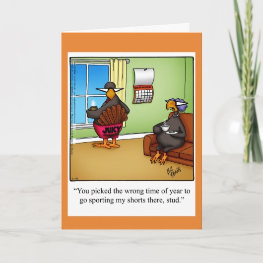 Funny Thanksgiving Humor Wenskaart Feestdagen Kaart (Voorkant)