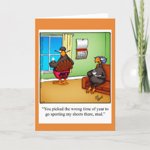 Funny Thanksgiving Humor Wenskaart Feestdagen Kaart