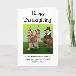 Funny Thanksgiving Humor Wenskaart Feestdagen Kaart