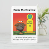 Funny Thanksgiving Humor Wenskaart Feestdagenkaart (Staand voorkant)