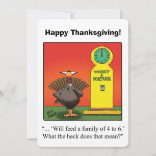 Funny Thanksgiving Humor Wenskaart Feestdagenkaart