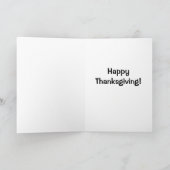 Funny Thanksgiving Humor Wenskaart Kaart (Binnen)