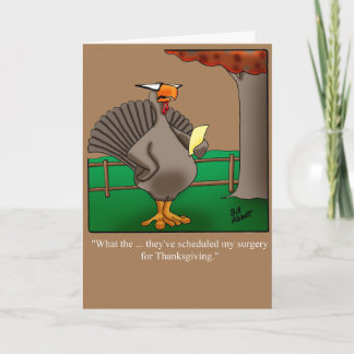 Funny Thanksgiving Humor Wenskaart Kaart