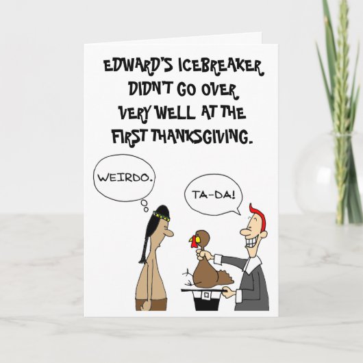 Funny Thanksgiving Icebreaker Feestdagen Kaart (Voorkant)