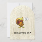 Funny Thanksgiving Kaart (Achterkant)