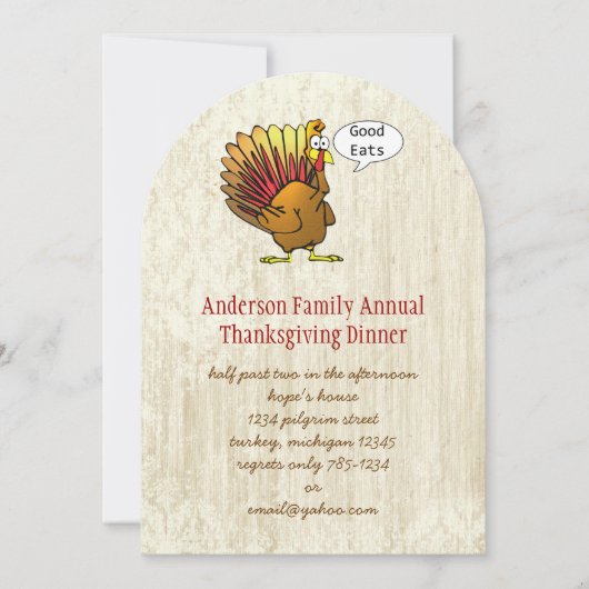 Funny Thanksgiving Kaart (Voorkant)