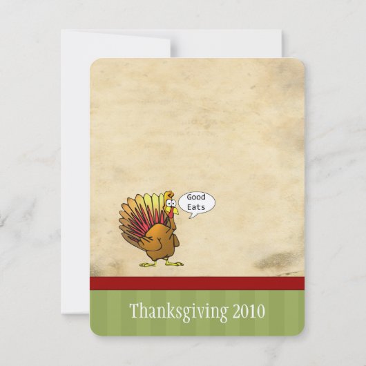 Funny Thanksgiving Kaart (Achterkant)