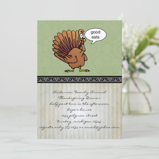 Funny Thanksgiving Kaart (Staand voorkant)