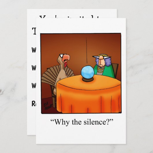 Funny Thanksgiving Kaart (Voorkant / Achterkant)