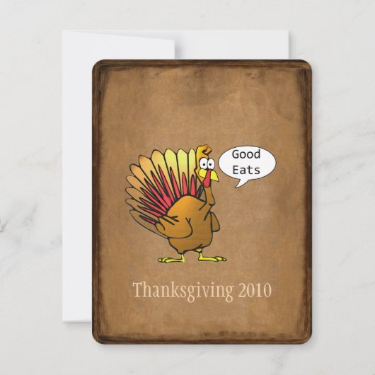 Funny Thanksgiving Kaart (Achterkant)