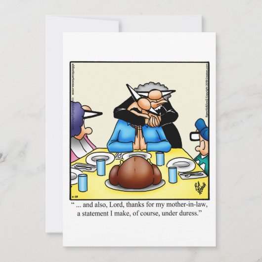 Funny Thanksgiving Kaart (Voorkant)