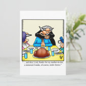 Funny Thanksgiving Kaart (Staand voorkant)