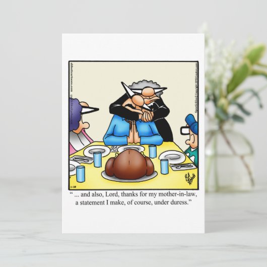 Funny Thanksgiving Kaart (Staand voorkant)