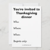 Funny Thanksgiving Kaart (Achterkant)
