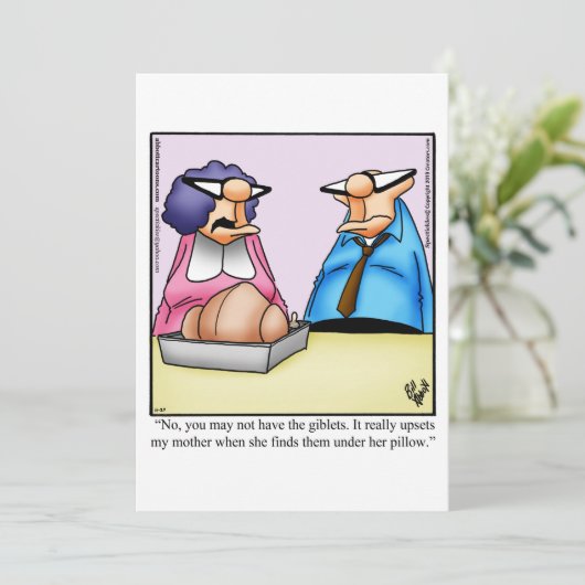 Funny Thanksgiving Kaart (Staand voorkant)