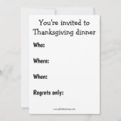 Funny Thanksgiving Kaart (Achterkant)