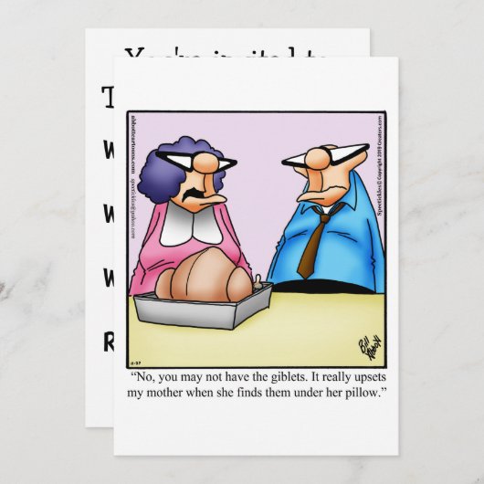 Funny Thanksgiving Kaart (Voorkant / Achterkant)