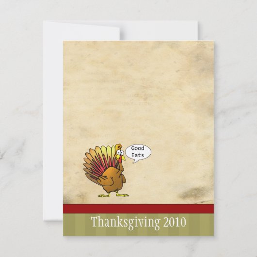 Funny Thanksgiving Kaart (Achterkant)