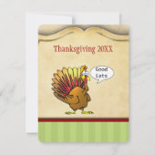 Funny Thanksgiving Kaart (Achterkant)
