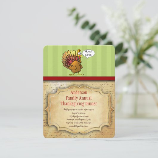 Funny Thanksgiving Kaart (Staand voorkant)