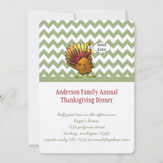 Funny Thanksgiving Kaart (Voorkant)