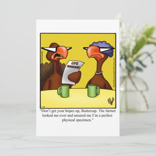 Funny Thanksgiving Kaart (Staand voorkant)