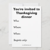 Funny Thanksgiving Kaart (Achterkant)