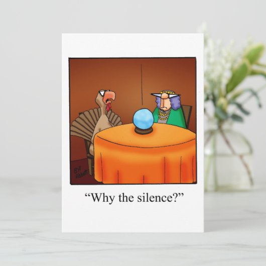 Funny Thanksgiving Kaart (Staand voorkant)