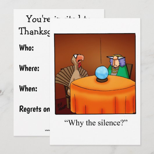 Funny Thanksgiving Kaart (Voorkant / Achterkant)