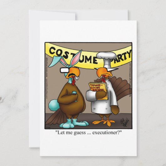 Funny Thanksgiving Kaart (Voorkant)