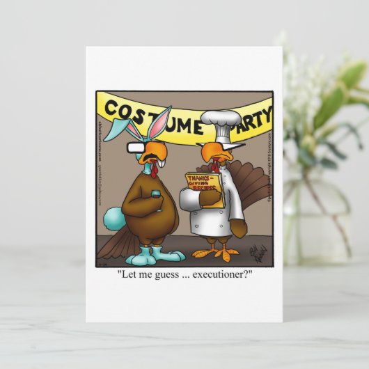 Funny Thanksgiving Kaart (Staand voorkant)