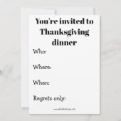 Funny Thanksgiving Kaart (Achterkant)