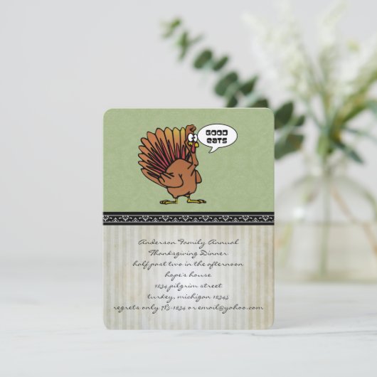 Funny Thanksgiving Kaart (Staand voorkant)