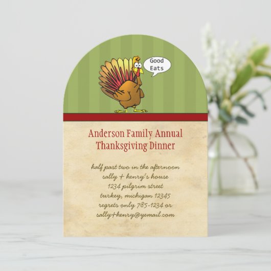 Funny Thanksgiving Kaart (Staand voorkant)