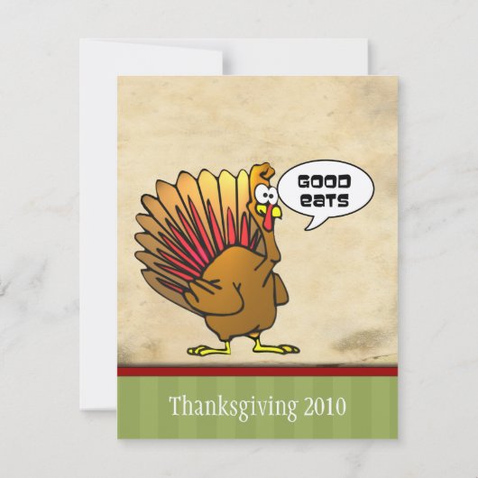 Funny Thanksgiving Kaart (Achterkant)