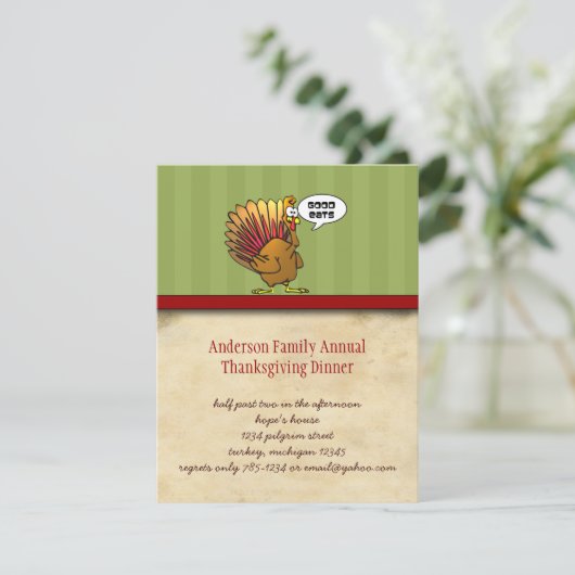 Funny Thanksgiving Kaart (Staand voorkant)
