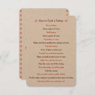 Funny Thanksgiving Kaart hoe we Turkije moeten roo