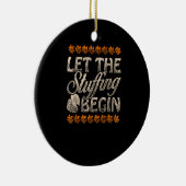 Funny Thanksgiving laat het studeren beginnen Keramisch Ornament (Rechts)