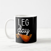 Funny Thanksgiving Leg Day Family Matching Turkey  Koffiemok (Links)